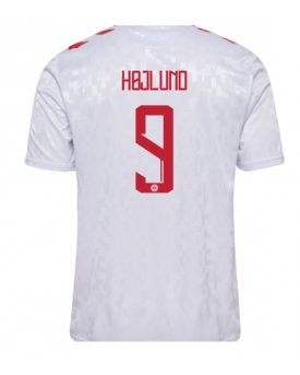 Danimarca Rasmus Hojlund #9 Maglia Gara Trasferta Repliche Europei 2024 Danimarca Rasmus Hojlund #9 Maglia Gara Trasferta Repliche Europei 2024